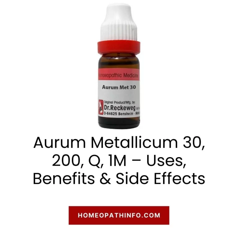 Aurum Metallicum 30, 200, Q, 1M – Uses, Benefits & Side Effects