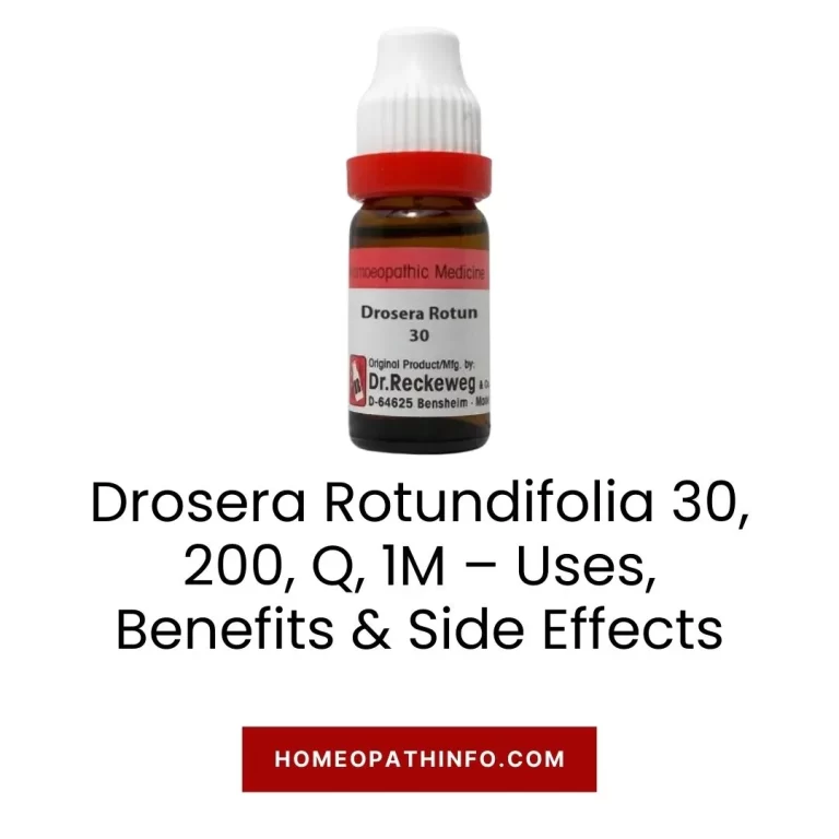 Drosera Rotundifolia 30, 200, Q, 1M – Uses, Benefits & Side Effects