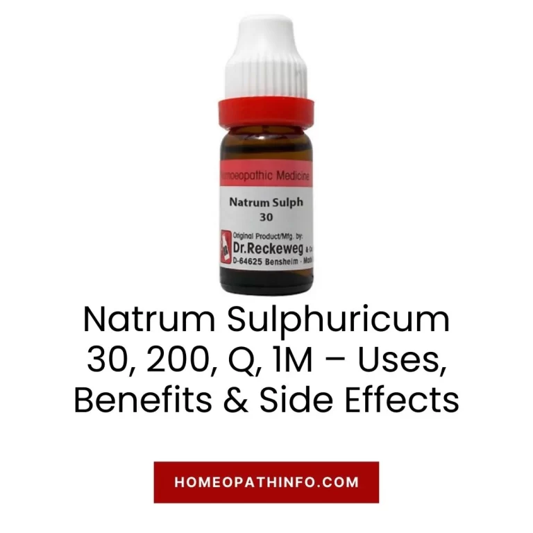 Natrum Sulphuricum 30, 200, Q, 1M – Uses, Benefits & Side Effects