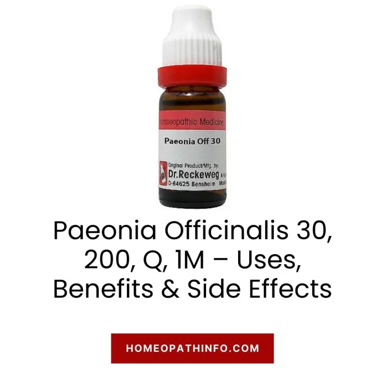 Paeonia Officinalis 30, 200, Q, 1M – Uses, Benefits & Side Effects