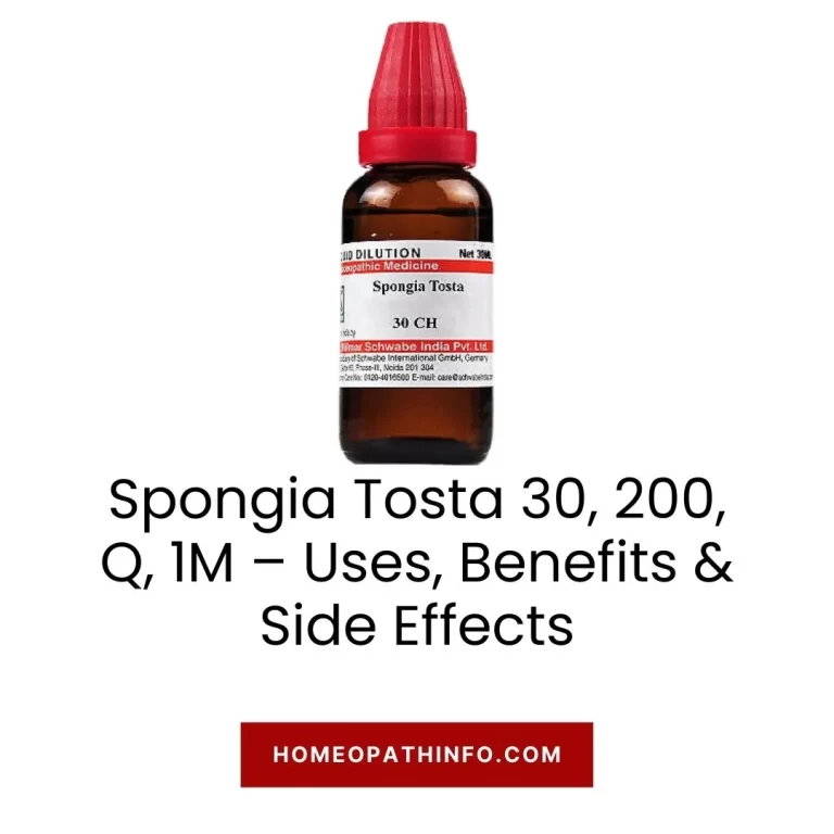 Spongia Tosta 30, 200, Q, 1M – Uses, Benefits & Side Effects
