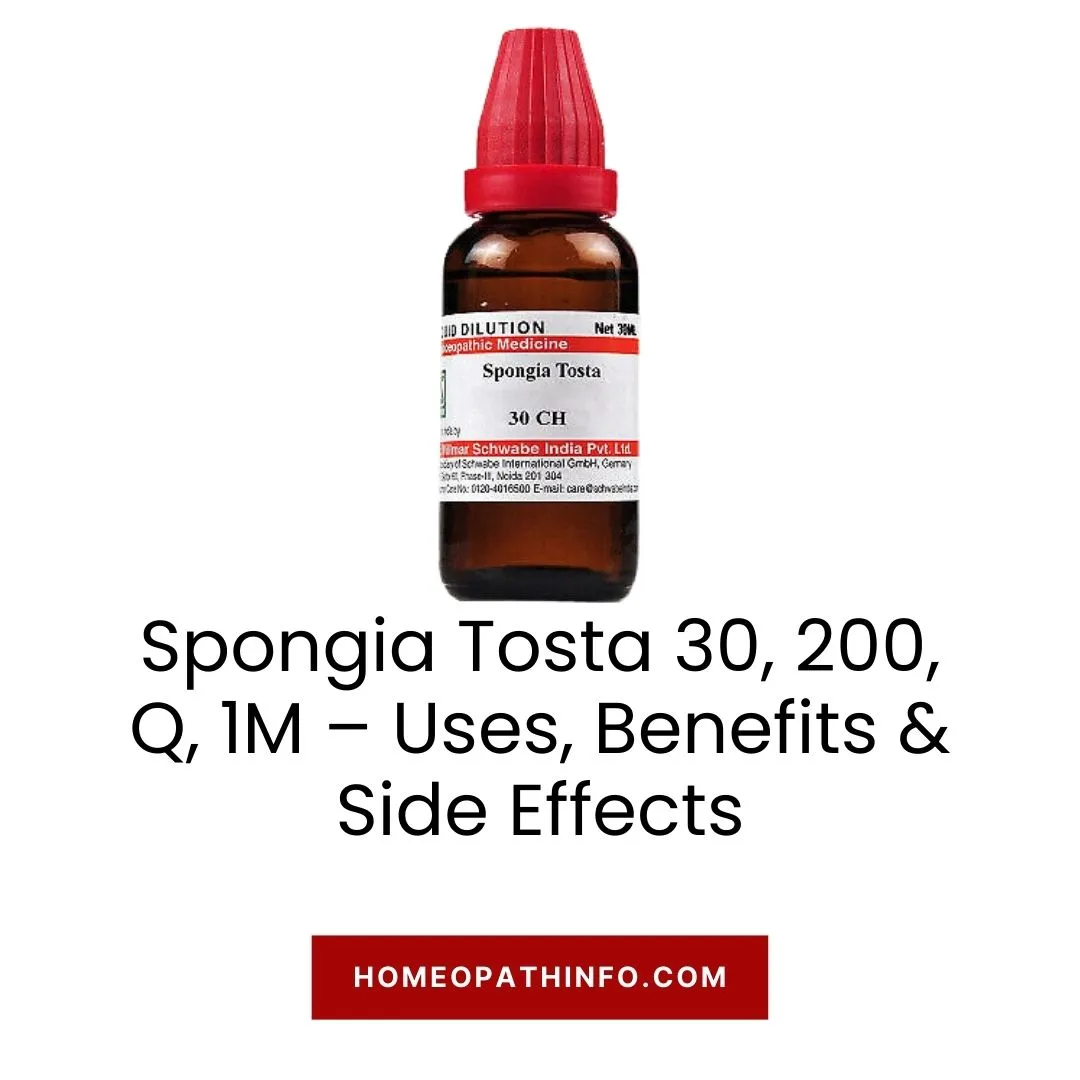 Spongia Tosta 30, 200, Q, 1M – Uses, Benefits & Side Effects 1 Spongia Tosta 30, 200, Q, 1M – Uses, Benefits & Side Effects