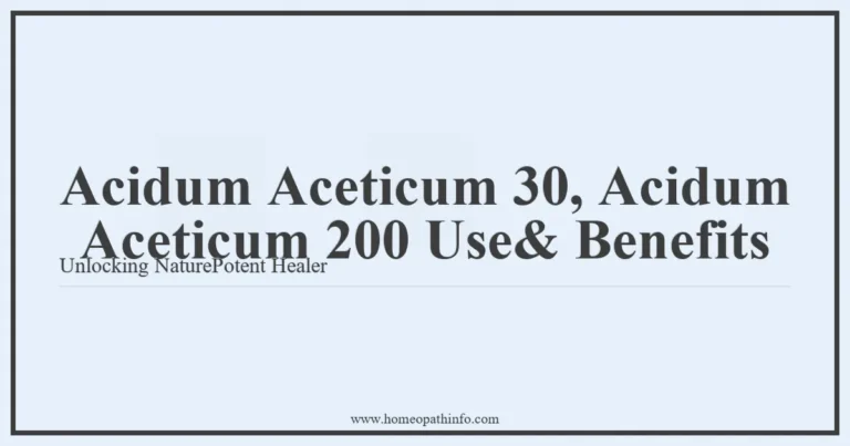 Acidum Aceticum 30 Acidum Aceticum 200 Use Benefits Unlocking NaturePotent Healer