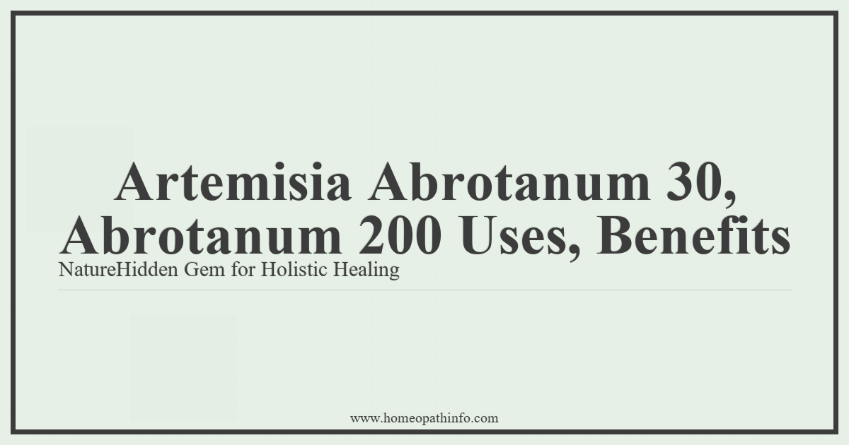 Artemisia Abrotanum 30, Abrotanum 200 Uses, Benefits: Nature's Hidden Gem for Holistic Healing 9 Artemisia Abrotanum 30 Abrotanum 200 Uses Benefits NatureHidden Gem for Holistic Healing