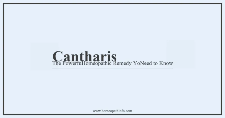 Cantharis: The Powerful Homeopathic Remedy You Need to Know 8 Cantharis The PowerfuHomeopathic Remedy YoNeed to Know