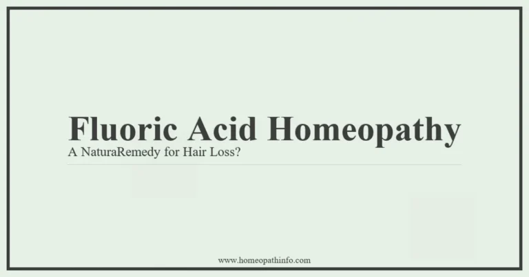 Fluoric Acid Homeopathy: A Natural Remedy for Hair Loss? 10 Fluoric Acid Homeopathy A NaturaRemedy for Hair Loss
