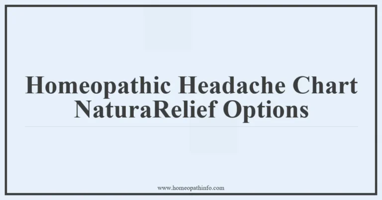 Homeopathic Headache Chart - Natural Relief Options 11 Homeopathic Headache Chart NaturaRelief Options