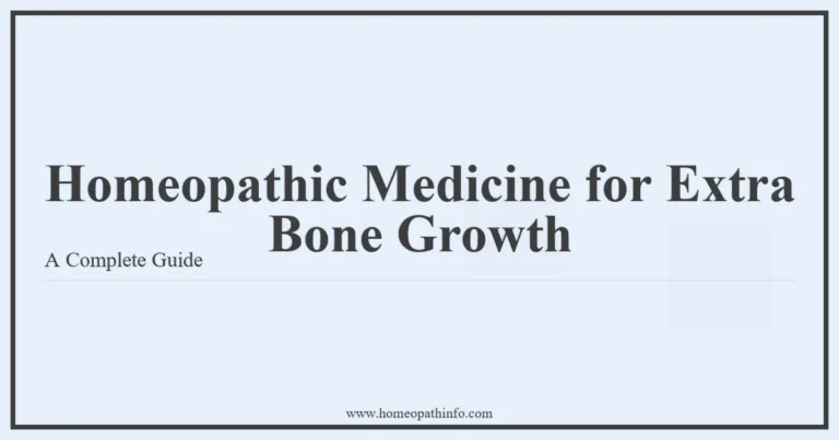 Homeopathic Medicine for Extra Bone Growth: A Complete Guide 18 Homeopathic Medicine for Extra Bone Growth A Complete Guide