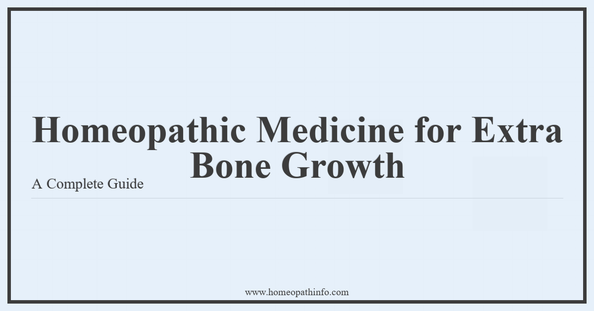 Homeopathic Medicine for Extra Bone Growth: A Complete Guide 2 Homeopathic Medicine for Extra Bone Growth A Complete Guide