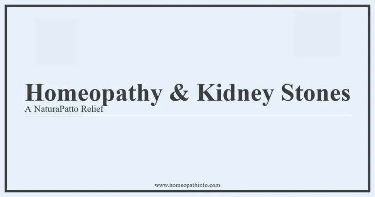 Homeopathy Kidney Stones A NaturaPatto Relief