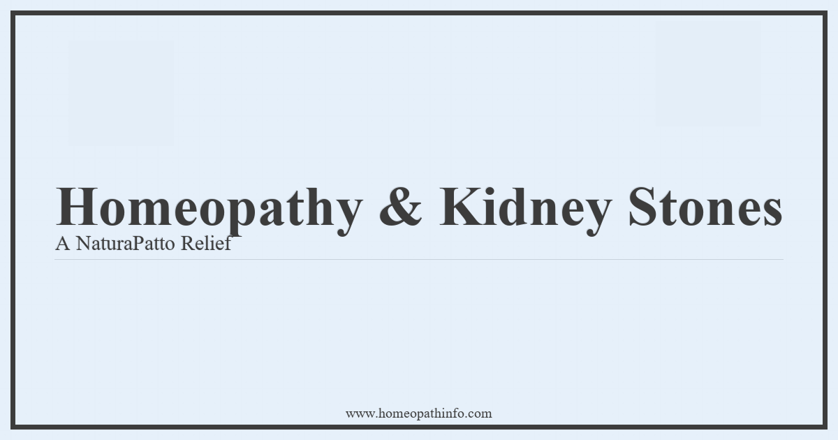 Homeopathy & Kidney Stones: A Natural Path to Relief 1 Homeopathy Kidney Stones A NaturaPatto Relief