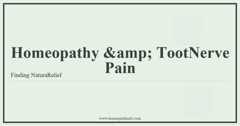 Homeopathy & Tooth Nerve Pain: Finding Natural Relief 8 Homeopathy amp TootNerve Pain Finding NaturaRelief