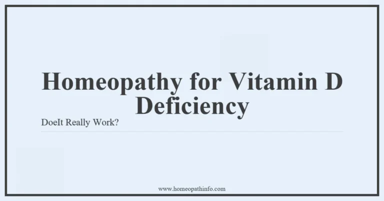 Homeopathy for Vitamin D Deficiency DoeIt Really Work