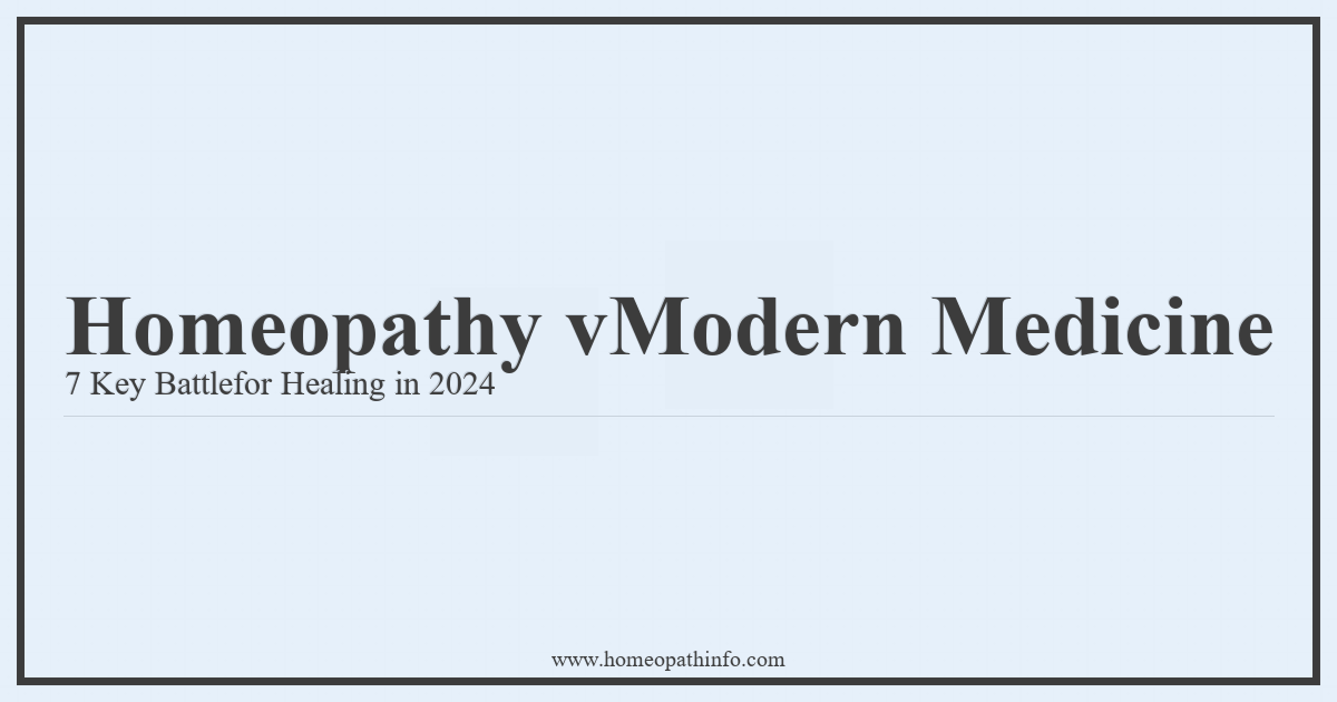 Homeopathy vs Modern Medicine: 7 Key Battles for Healing in 2024 1 Homeopathy vModern Medicine 7 Key Battlefor Healing in 2024