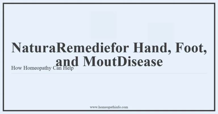 Natural Remedies for Hand, Foot, and Mouth Disease: How Homeopathy Can Help 12 NaturaRemediefor Hand Foot and MoutDisease How Homeopathy Can Help