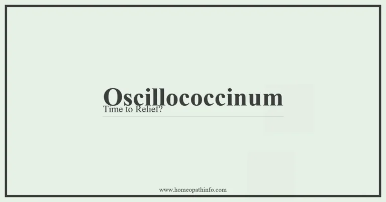 Oscillococcinum Time to Relief