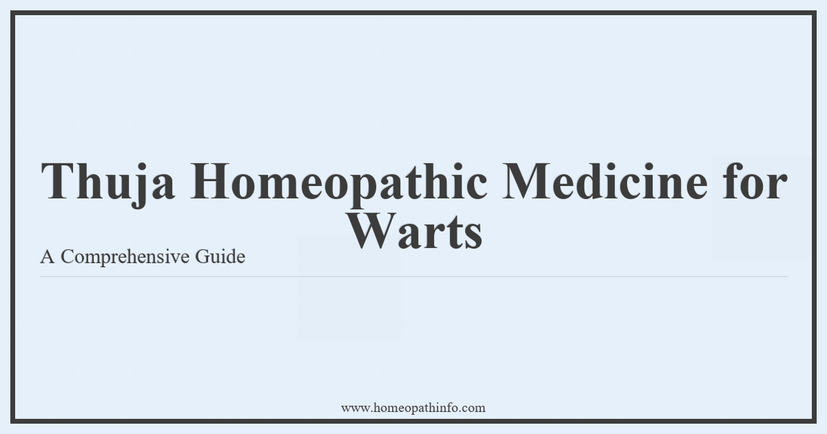 Thuja Homeopathic Medicine for Warts: A Comprehensive Guide 3 Thuja Homeopathic Medicine for Warts A Comprehensive Guide