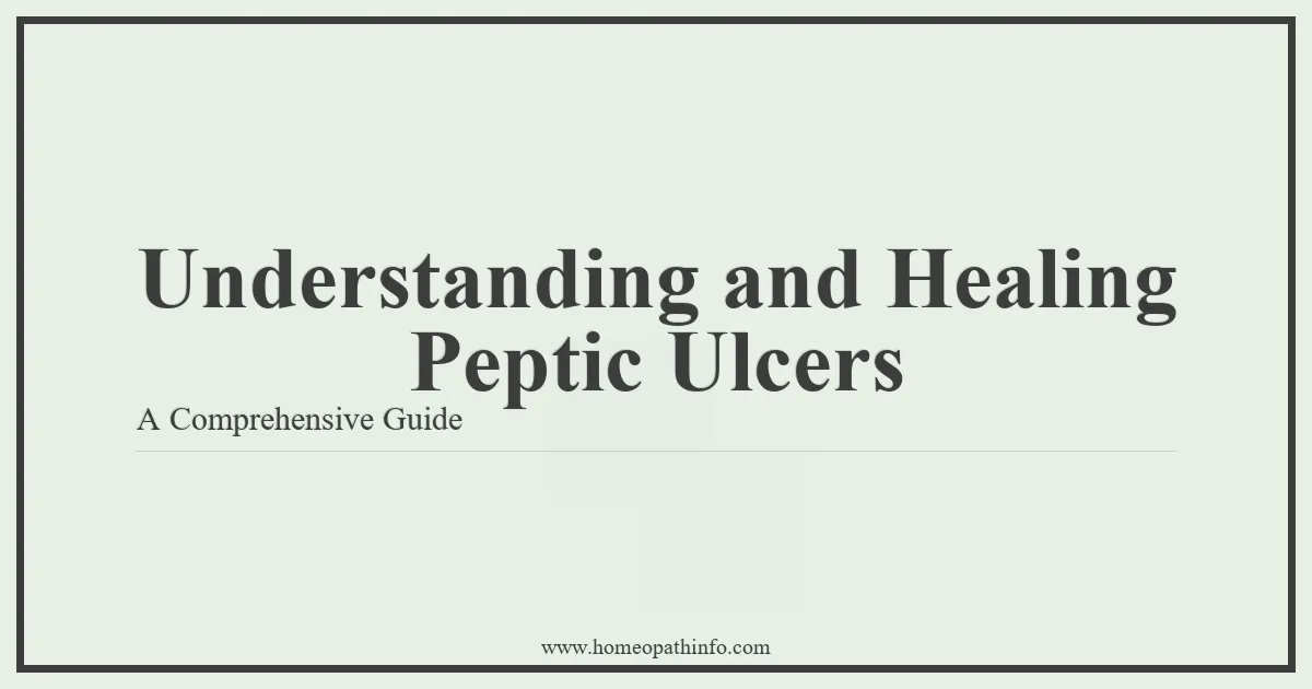 Understanding and Healing Peptic Ulcers: A Comprehensive Guide 1 Understanding and Healing Peptic Ulcers A Comprehensive Guide