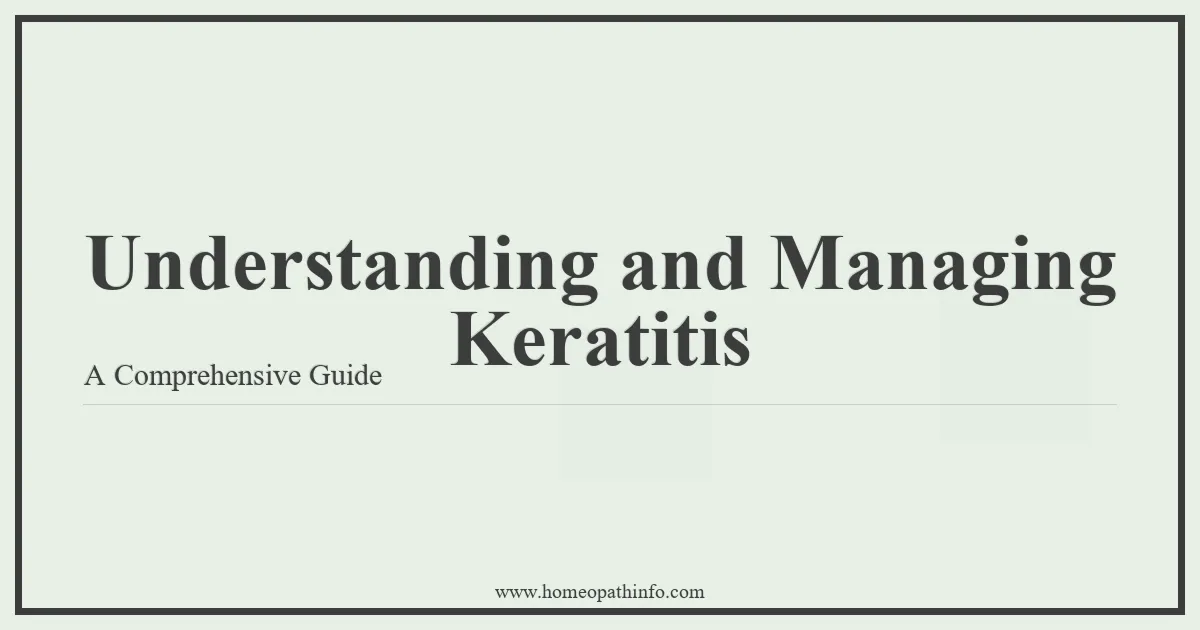 Understanding and Managing Mastitis: A Comprehensive Guide 1 Understanding and Managing Keratitis A Comprehensive Guide
