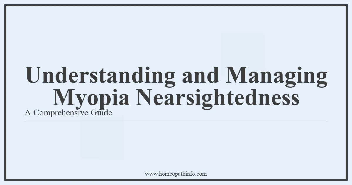 Understanding and Managing Myopia Nearsightedness: A Comprehensive Guide 1 Understanding and Managing Myopia Nearsightedness A Comprehensive Guide