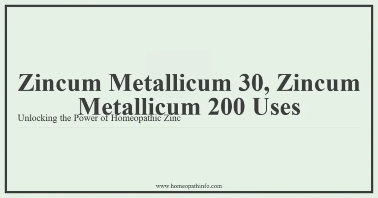 Zincum Metallicum 30 Zincum Metallicum 200 Uses Unlocking the Power of Homeopathic Zinc