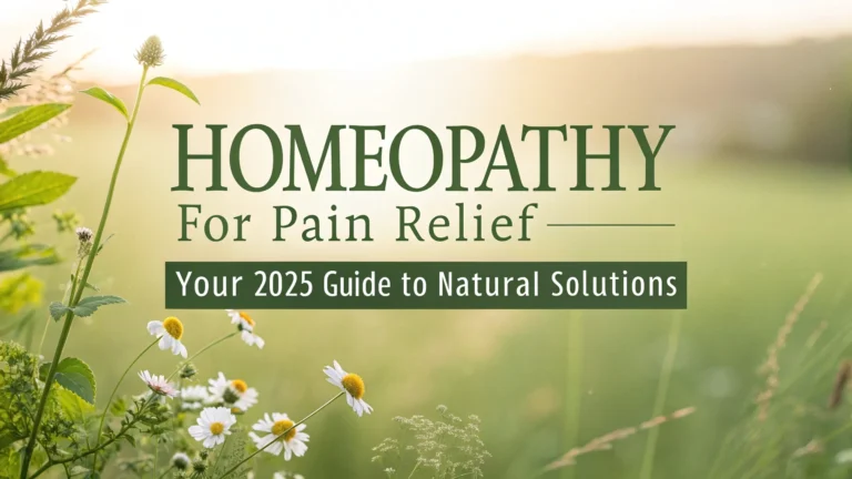 homeopathy for pain relief your 2025 guide to nat