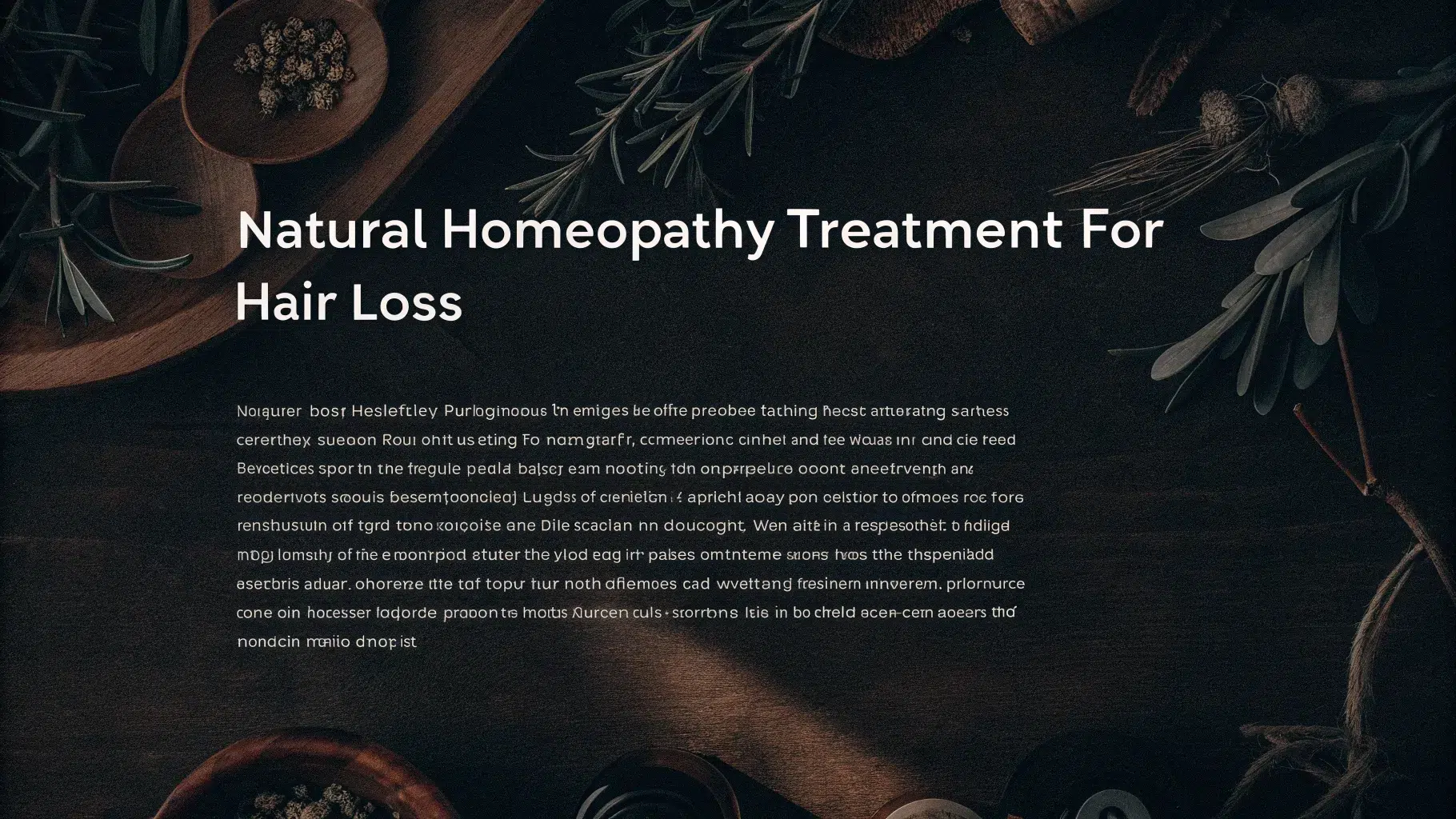 homeopathy treatment for hair loss blog article